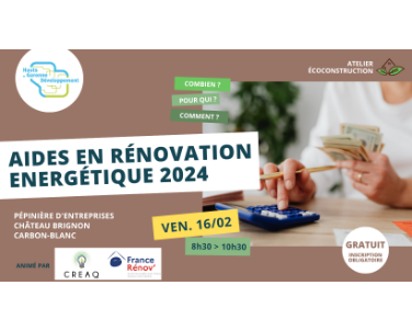 Aides en réno énergétique 16 fev